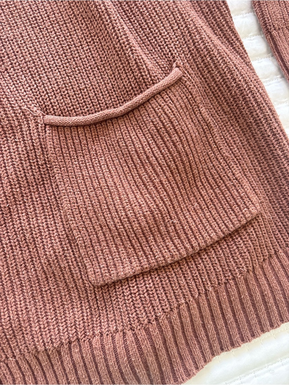 Universal Thread Dusty Rose Open-Front Ribbed Cardigan - Picture 5 of 5